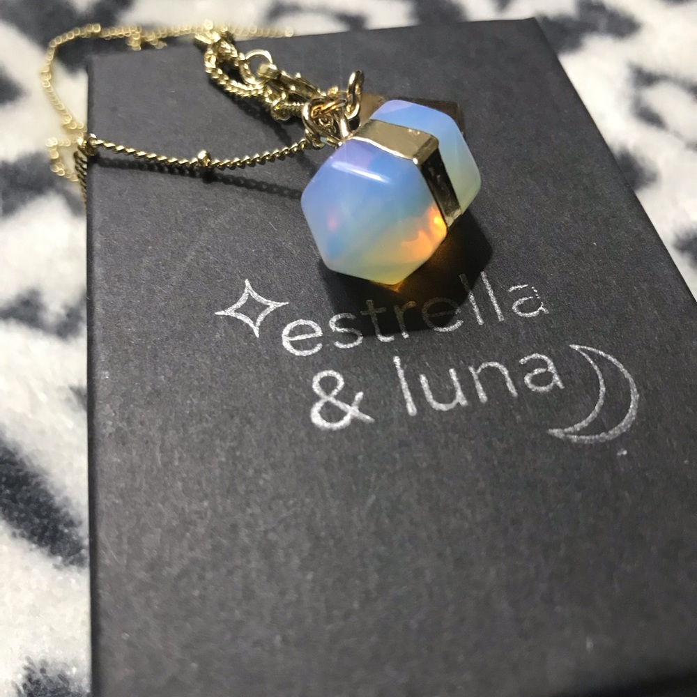 Boho Moonstone 14k Gold Plated Necklace